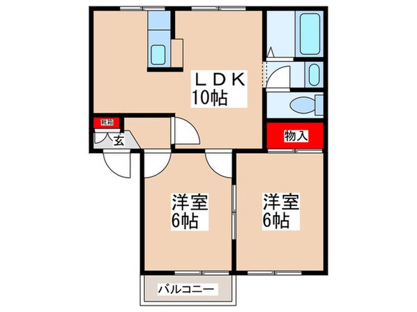 ドエルミナモトBの物件間取画像